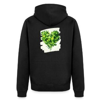 Saint-Patrick Shamrock Heart - Veste à capuche bio Premium Unisexe - noir - Dos - Nico (187cm)