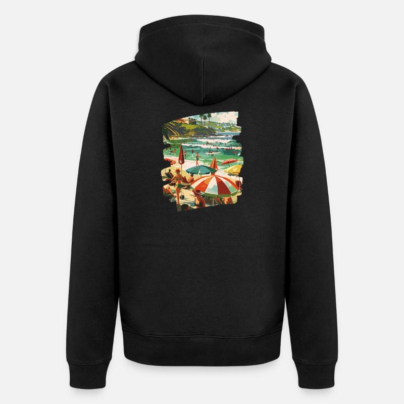 surfeur - Veste à capuche bio Premium Unisexe - noir
