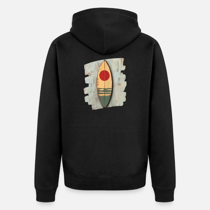 Planche de surf - Veste à capuche bio Premium Unisexe - noir