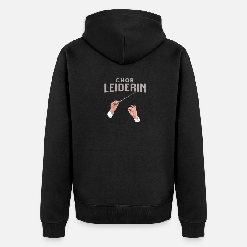 Chor Leiderin Chorleiterin Dirigentin - Unisex Premium Bio Zip Hoodie - Schwarz