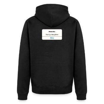 C’est parti ! T-shirt - Cadeau parfait pour les joueurs - Veste à capuche bio Premium Unisexe - noir - Dos - Nico (187cm)