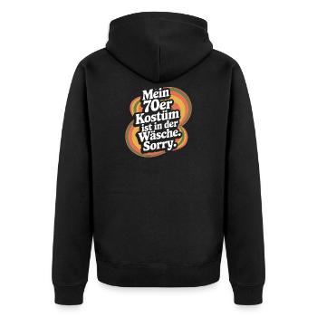 70s Costume Is In The Lingerie 70s Party 70s - Unisex Premium Organic Zip Hoodie - black - Back - Nico (187cm)