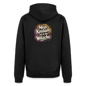 Costume Is In The Lingerie Cologne Carnival Disguise - Unisex Premium Organic Zip Hoodie - black - Back - Nico (187cm)