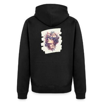 Printemps Printemps Début Fleurs - Veste à capuche bio Premium Unisexe - noir - Dos - Nico (187cm)