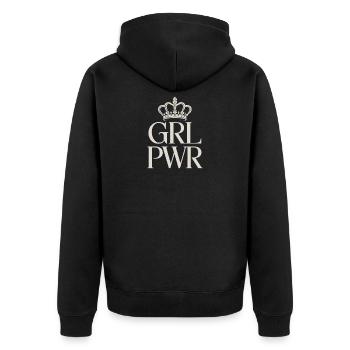 Femmes Pouvoir GRL PWR Fille Patriarcat Féminisme - Veste à capuche bio Premium Unisexe - noir - Dos - Nico (187cm)