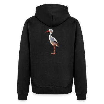 Amoureux des cigognes Cigognes blanches Cigognes géantes Cigognes - Veste à capuche bio Premium Unisexe - noir - Dos - Nico (187cm)