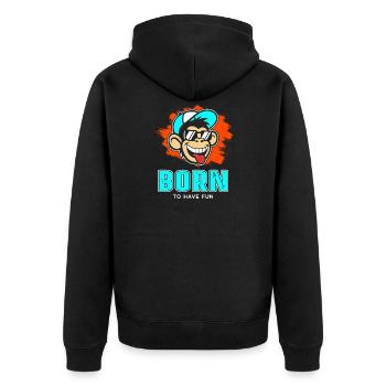 source - Veste à capuche bio Premium Unisexe - noir - Dos - Nico (187cm)