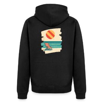Plage du soleil d’été - Veste à capuche bio Premium Unisexe - noir - Dos - Nico (187cm)