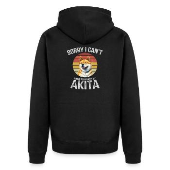 Graphique d’excuses du chien Akita - Veste à capuche bio Premium Unisexe - noir - Dos - Nico (187cm)