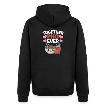 Together Pho Ever Vietnam Voyage Nouilles Soup Pho - Veste à capuche bio Premium Unisexe - noir - Dos - Nico (187cm)