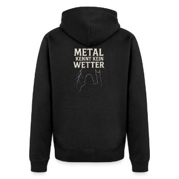 Metal Knows No Weather Festival Edition - Unisex Premium Organic Zip Hoodie - black - Back - Nico (187cm)