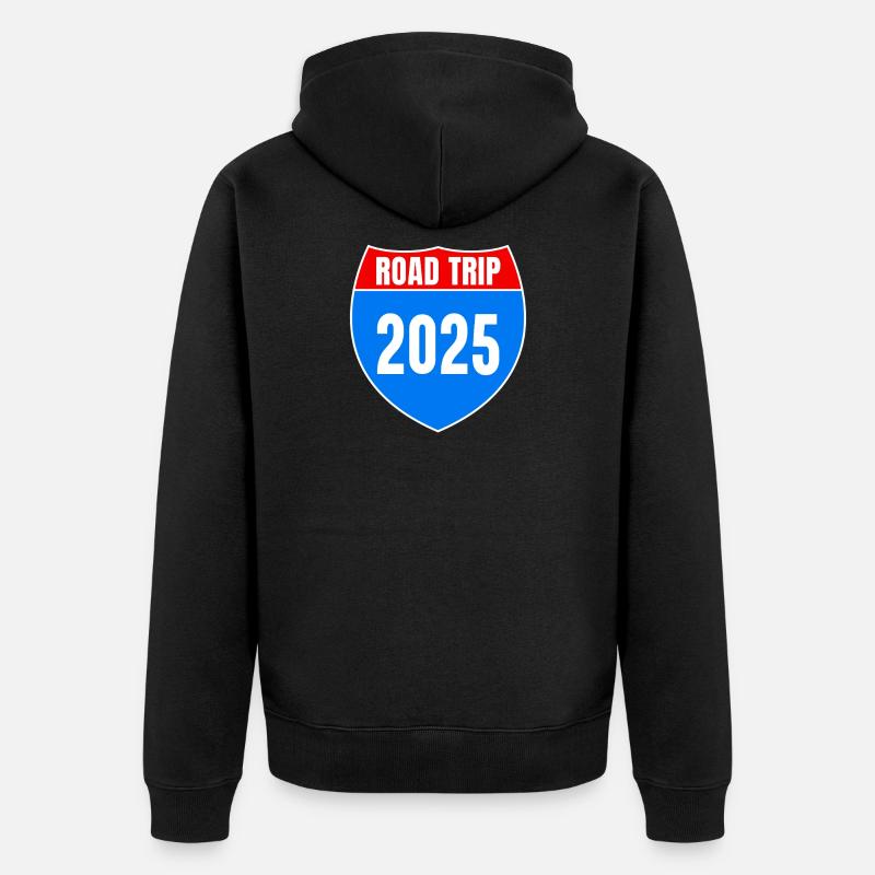 Road trip 2025 Vacances d’été - Veste à capuche bio Premium Unisexe - noir