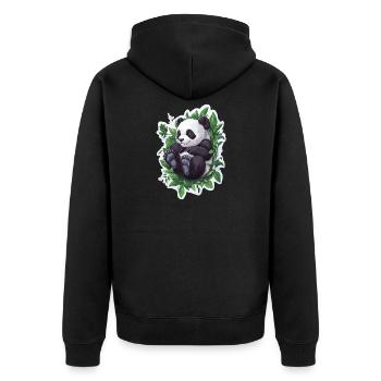 Ours panda mignon - Veste à capuche bio Premium Unisexe - noir - Dos - Nico (187cm)