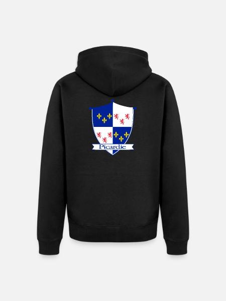 Picardy - Unisex Premium Organic Zip Hoodie - black