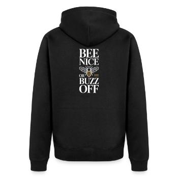 Abeille Apiculteur Abeille Nice Ou Buzz Off Apiculteur - Veste à capuche bio Premium Unisexe - noir - Dos - Nico (187cm)