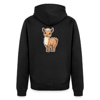 Lama Alpaga Lama Lama Cadeau Animal - Veste à capuche bio Premium Unisexe - noir - Dos - Nico (187cm)