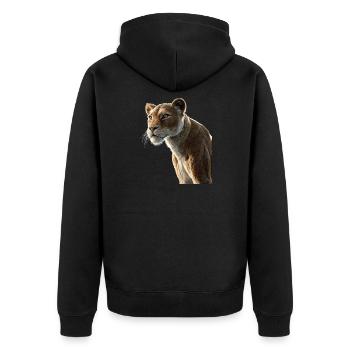 Lionne Lionne Maman Lionne Lionnes Maman Lions sauvages - Veste à capuche bio Premium Unisexe - noir - Dos - Nico (187cm)