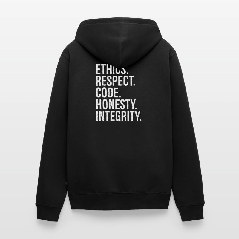 ethics respect code honesty integrity Unisex Premium Bio Zip Hoodie
