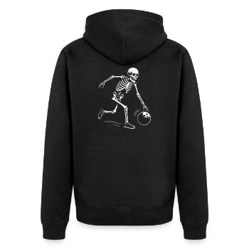cadeau de l'équipe de bowling squelette - Veste à capuche bio Premium Unisexe - noir - Dos - Nico (187cm)