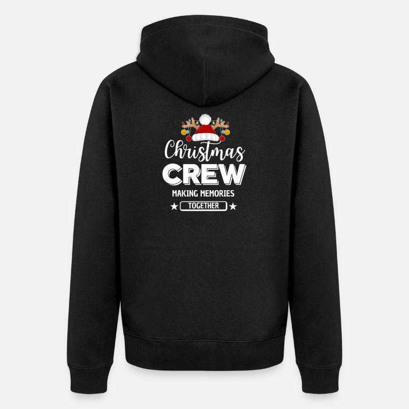 Équipage de Noël, Épouser Noël - Veste à capuche bio Premium Unisexe - noir