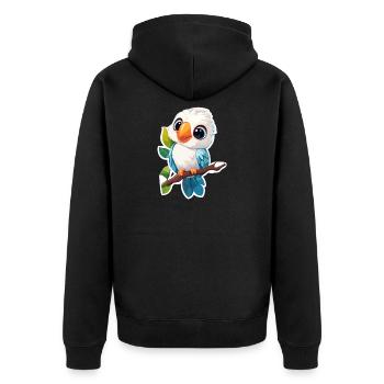 Cacatoès - Veste à capuche bio Premium Unisexe - noir - Dos - Nico (187cm)