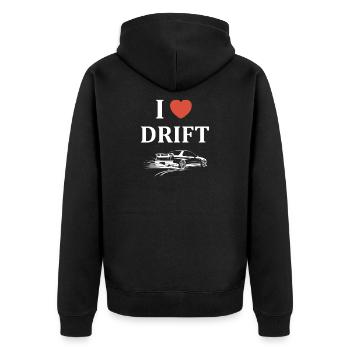 Design Drift Racing Car Passion - Veste à capuche bio Premium Unisexe - noir - Dos - Nico (187cm)