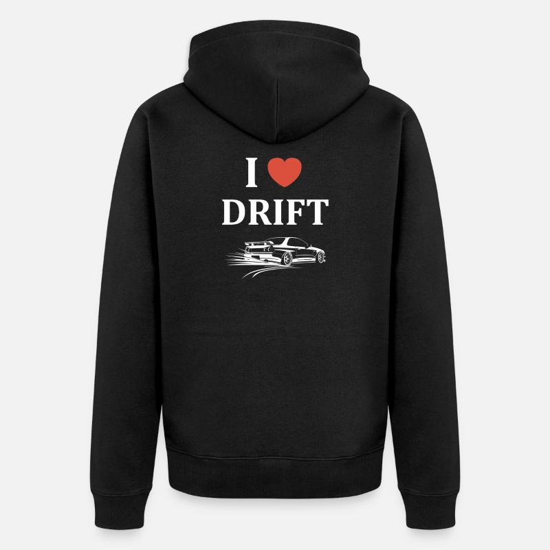 Design Drift Racing Car Passion - Veste à capuche bio Premium Unisexe - noir