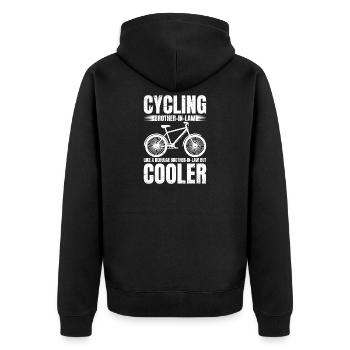 Cycling Brother in law Bike Rider Cyclist - Unisex Premium Organic Zip Hoodie - black - Back - Nico (187cm)
