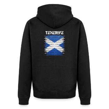 Illustration du drapeau de Tenerife - Veste à capuche bio Premium Unisexe - noir - Dos - Nico (187cm)
