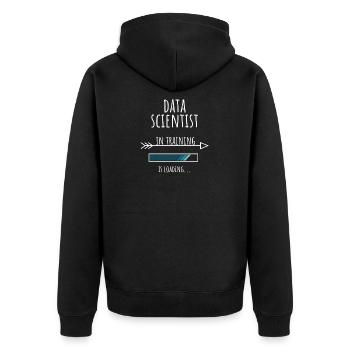 Data Scientist Gift Profession Education - Unisex Premium Organic Zip Hoodie - black - Back - Nico (187cm)