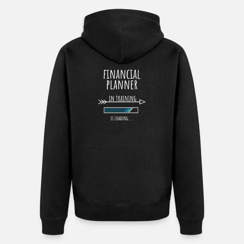 Finanzplaner Geschenk Beruf Ausbildung - Unisex Premium Bio Zip Hoodie - Schwarz