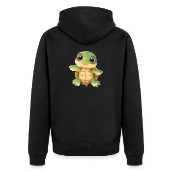 Tortue - Veste à capuche bio Premium Unisexe - noir - Dos - Nico (187cm)