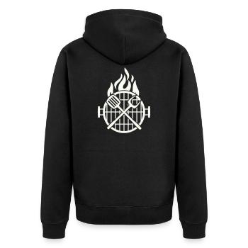 grill_grillzange- - Veste à capuche bio Premium Unisexe - noir - Dos - Nico (187cm)