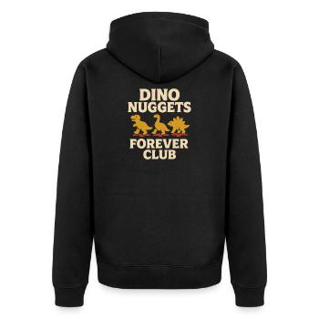Dino Nuggets Nostalgie Drôle Snack Dinosaure - Veste à capuche bio Premium Unisexe - noir - Dos - Nico (187cm)