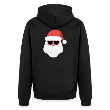 Bonhomme de neige de Noël avec lunettes de soleil - Veste à capuche bio Premium Unisexe - noir - Dos - Nico (187cm)
