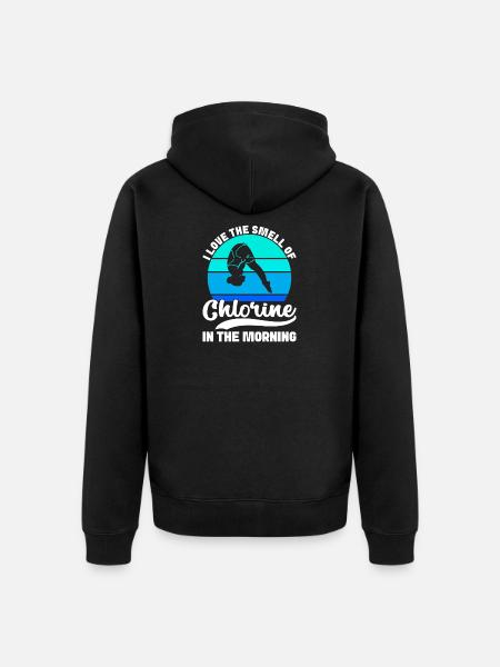 Diving diving board - Unisex Premium Organic Zip Hoodie - black