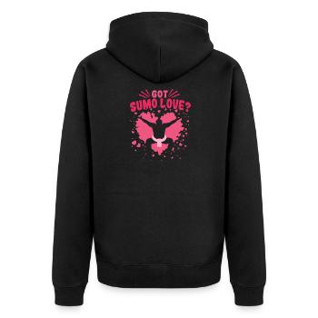 Lutteur de sumo Lutte japonaise Nagoya - Veste à capuche bio Premium Unisexe - noir - Dos - Nico (187cm)