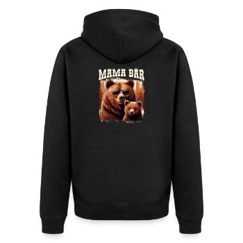 Mama Bear Fête des Mères Mère Parent Mama Bear - Veste à capuche bio Premium Unisexe - noir - Dos - Nico (187cm)