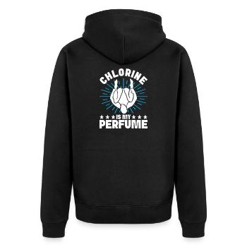 Diving diving board - Unisex Premium Organic Zip Hoodie - black - Back - Nico (187cm)