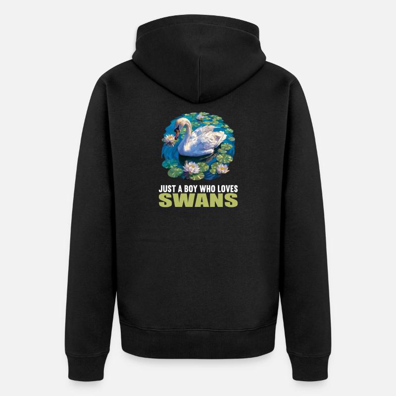 Cygnes Cygne - Veste à capuche bio Premium Unisexe - noir