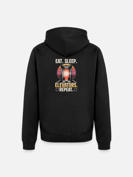 Elevator toddler & kids - Unisex Premium Organic Zip Hoodie - black