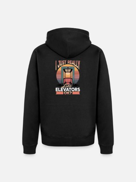 Elevator toddler & kids - Unisex Premium Organic Zip Hoodie - black
