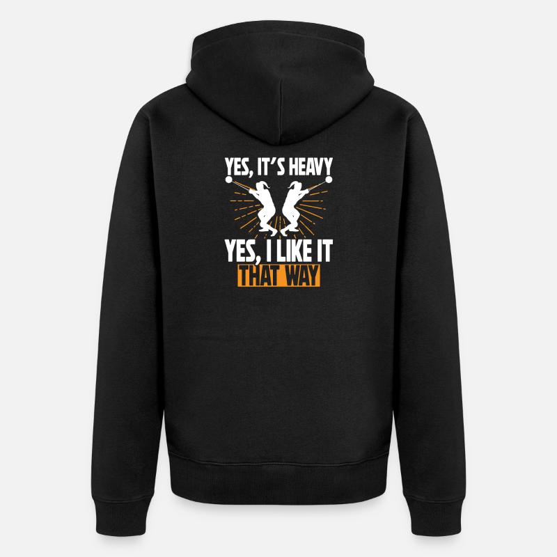 Kugelstoßen Kugelstoß Kugelstoßer - Unisex Premium Bio Zip Hoodie - Schwarz
