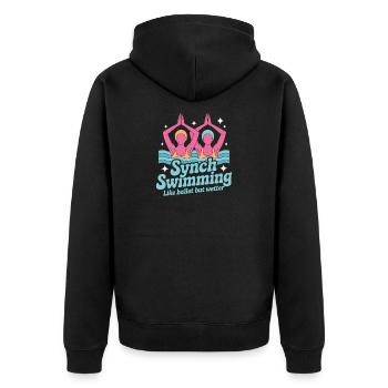 Natation synchronisée Natation artistique Sports nautiques - Veste à capuche bio Premium Unisexe - noir - Dos - Nico (187cm)