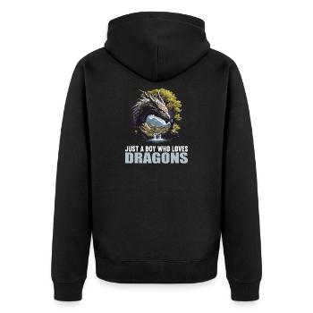 Dragon Dragon - Veste à capuche bio Premium Unisexe - noir - Dos - Nico (187cm)