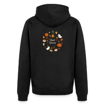 Saison des bâtons - Veste à capuche bio Premium Unisexe - noir - Dos - Nico (187cm)