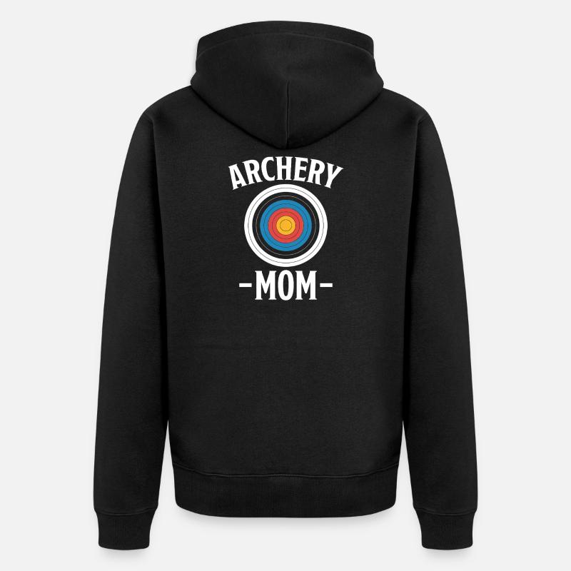 Bogenschießen Spruch Mutter Bogenschießen Geschenk - Unisex Premium Bio Zip Hoodie - Schwarz