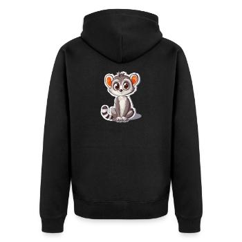 lémurien - Veste à capuche bio Premium Unisexe - noir - Dos - Nico (187cm)
