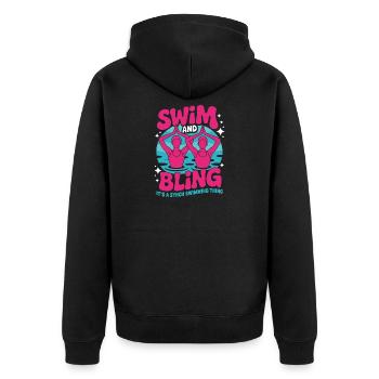 Natation synchronisée Natation artistique Sports nautiques - Veste à capuche bio Premium Unisexe - noir - Dos - Nico (187cm)