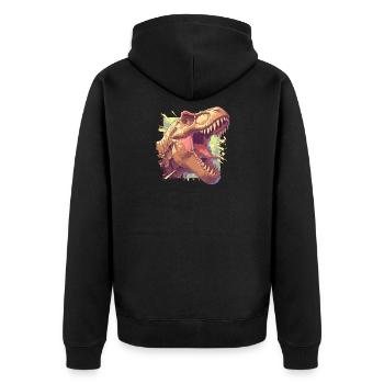 Dino Dinosaure Dinosaure - Veste à capuche bio Premium Unisexe - noir - Dos - Nico (187cm)